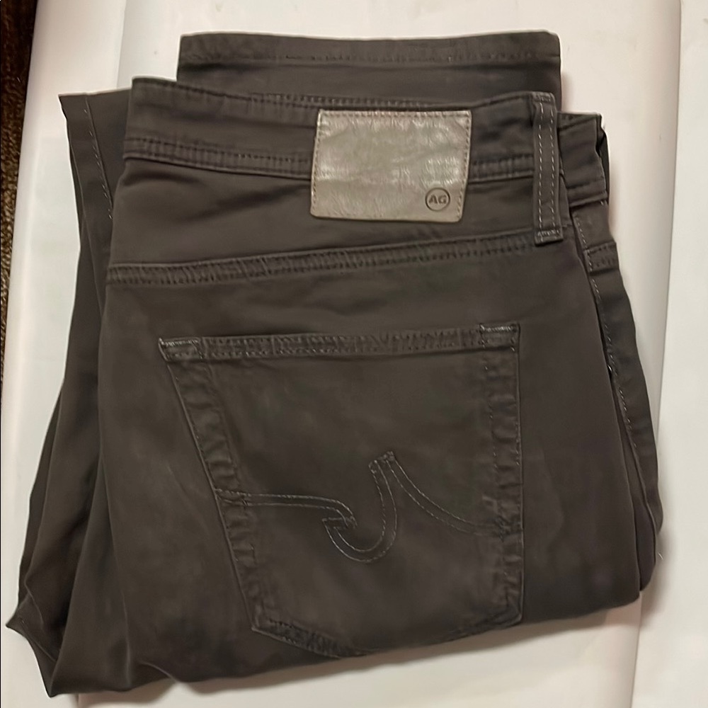 Ag Adriano Goldschmied Brown Straight-Leg Jeans